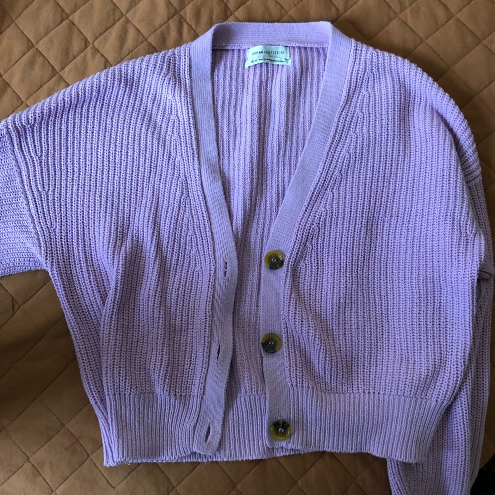 Purple Urban Outfitters knit cardigan